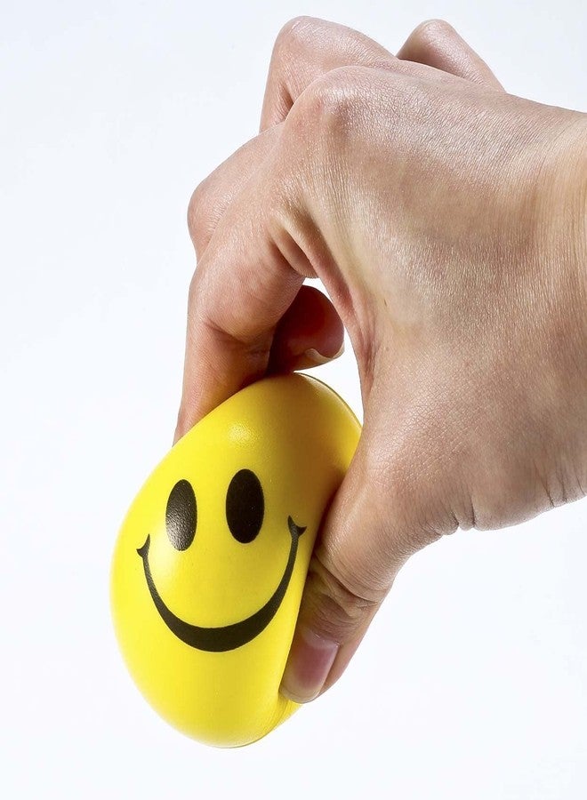 Aqbah Stress Reliever Squeeze Ball for Kids & Adults Smiley Face Yellow Color Pack of 3 - Image 5
